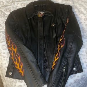 Brand new original Harley Davidson leather biker jacket women’s never worn